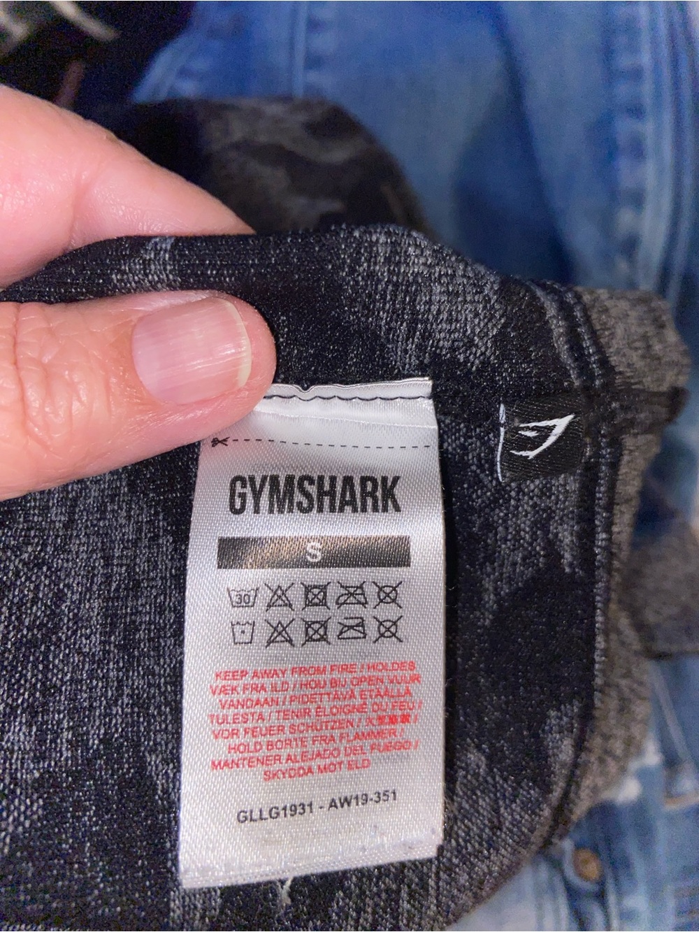 Gymshark Women’s High-Waisted Camo Leggings - Gray & Black - Size Small - GUC - Picture 7 of 7